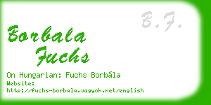 borbala fuchs business card
